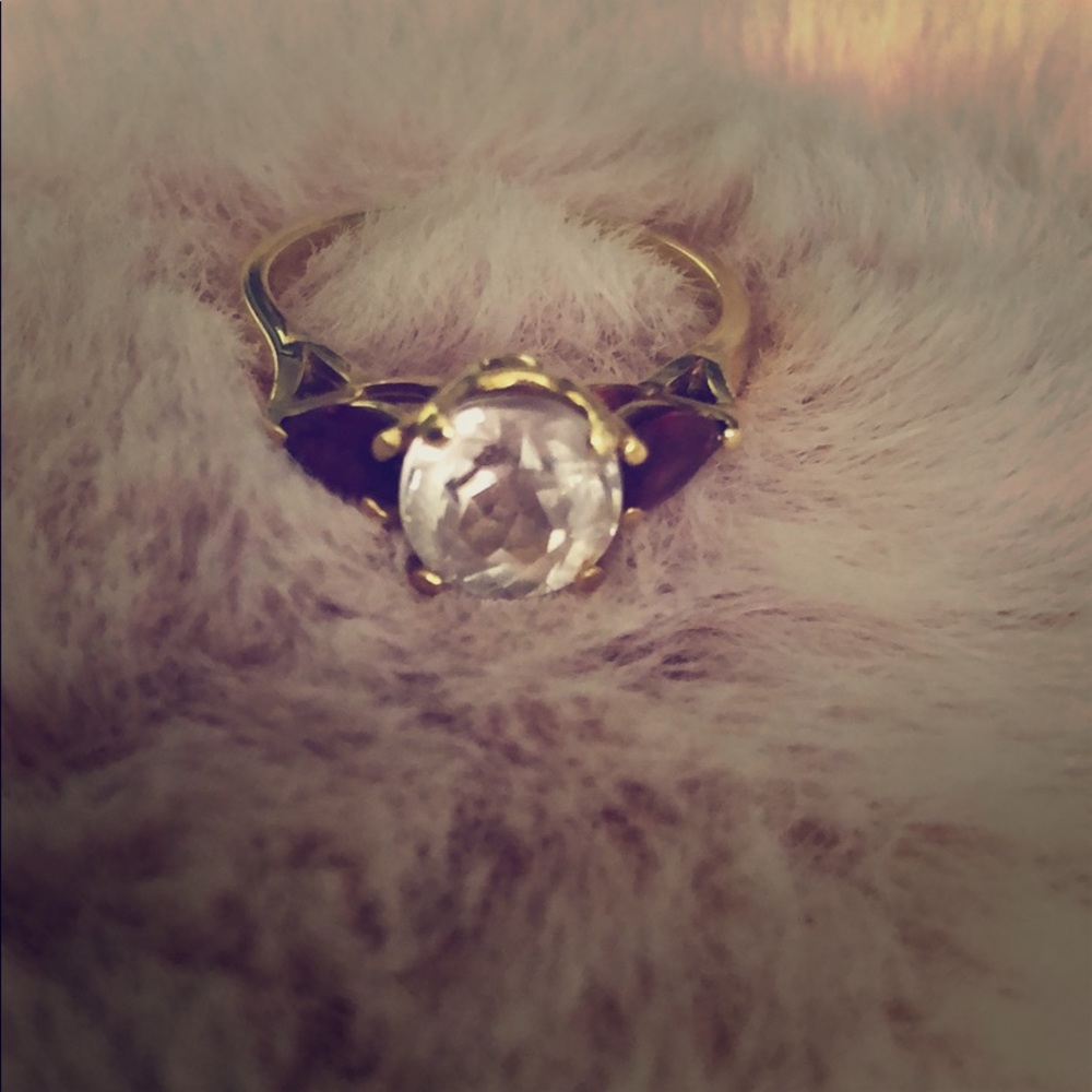 14 ct gold 1ct morganite with amethyst